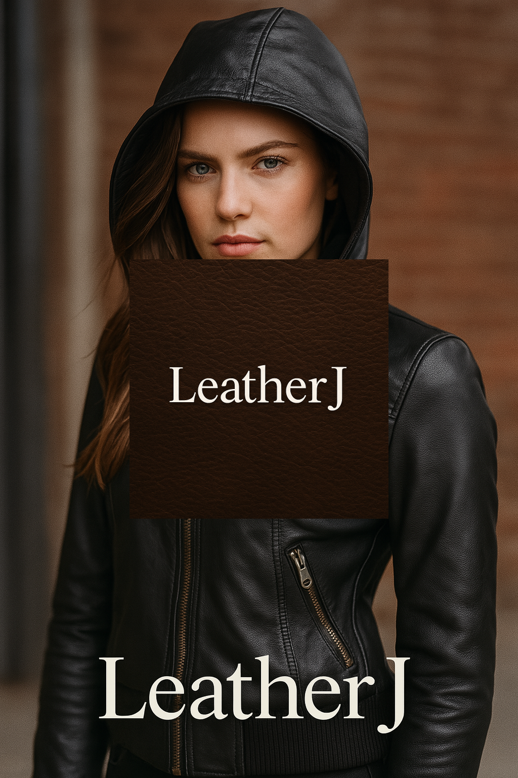 Women's Black Real Leather Hoodie Jacket – Slim Fit Zip-Up Bomber Style