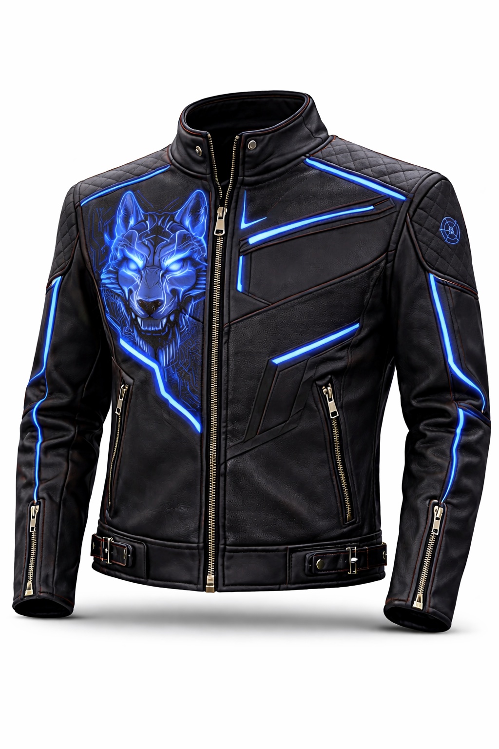 Cyber Wolf Leather Jacket