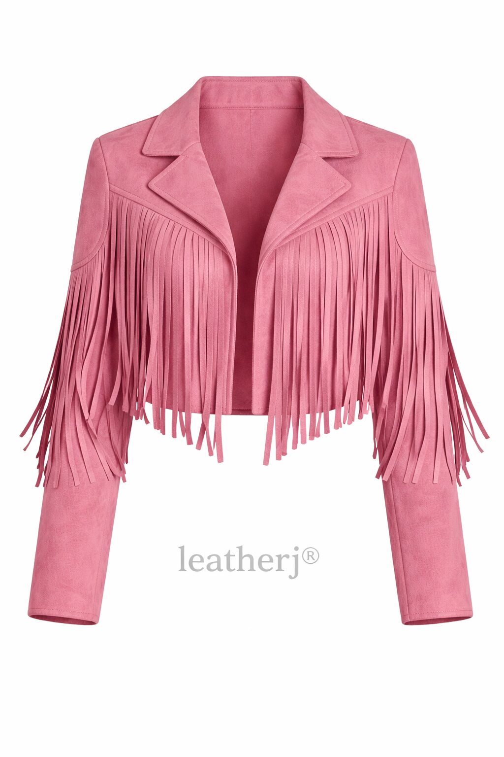 Blush Pink Fringe Leather Jacket – LeatherJ Statement Piece