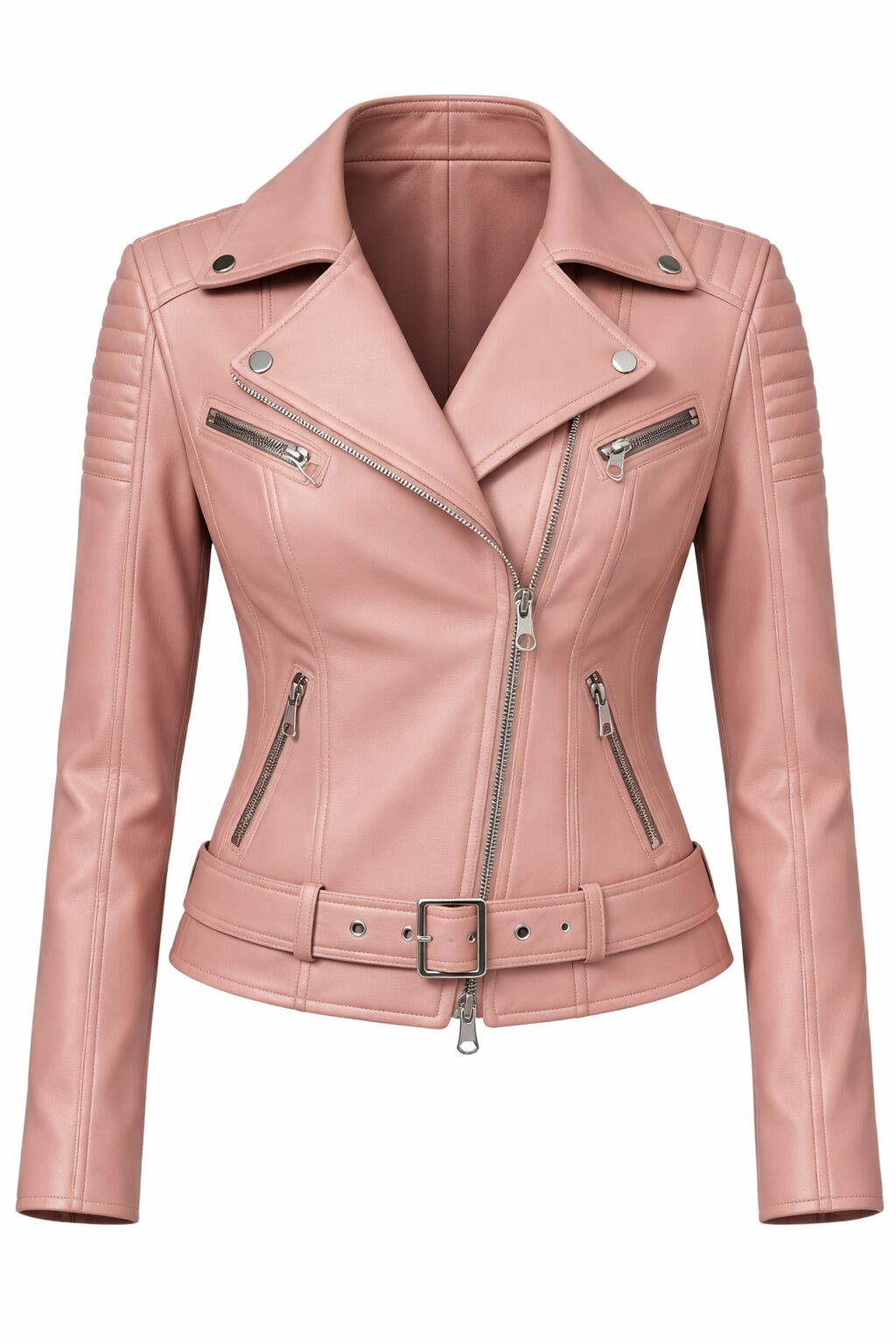 Women’s Real Lambskin Leather Jacket – Stylish Casual Slim Fit Jacket