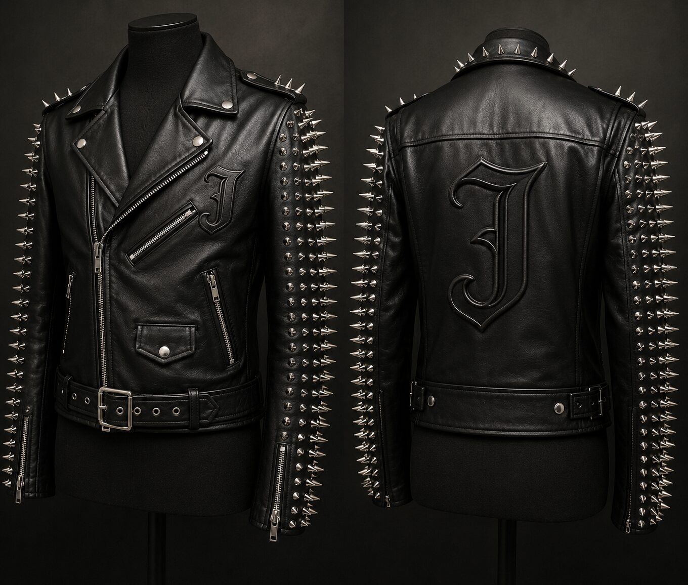 Inferno J Studded Leather Jacket