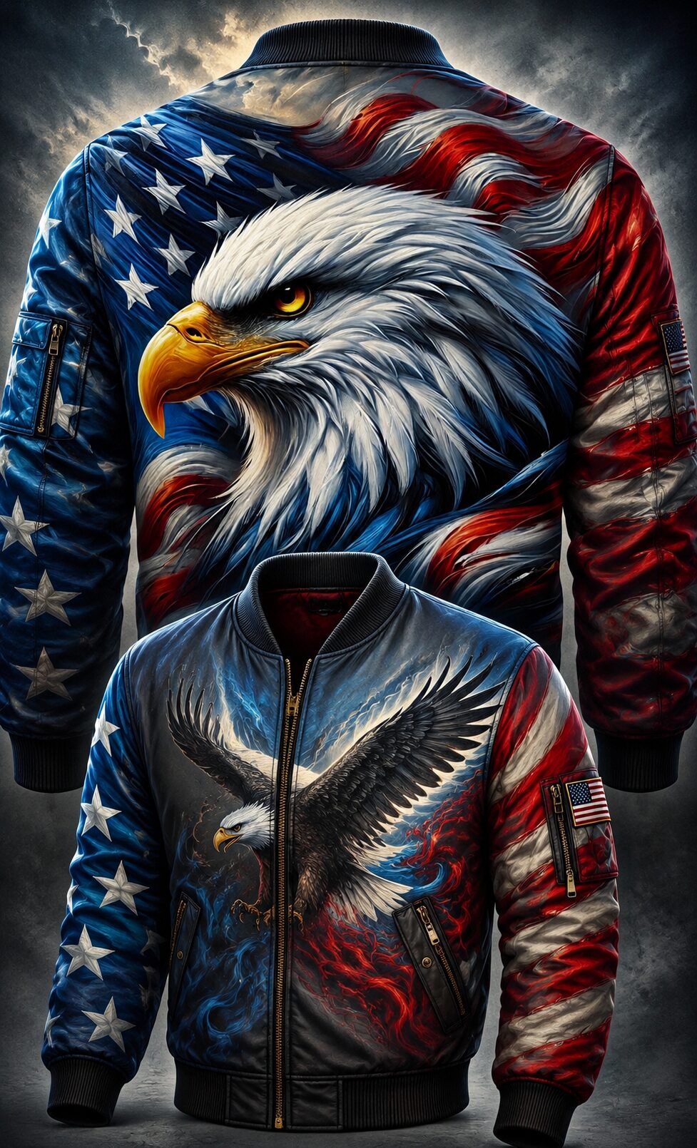 Patriot Eagle Bomber Jacket – American Flag Edition
