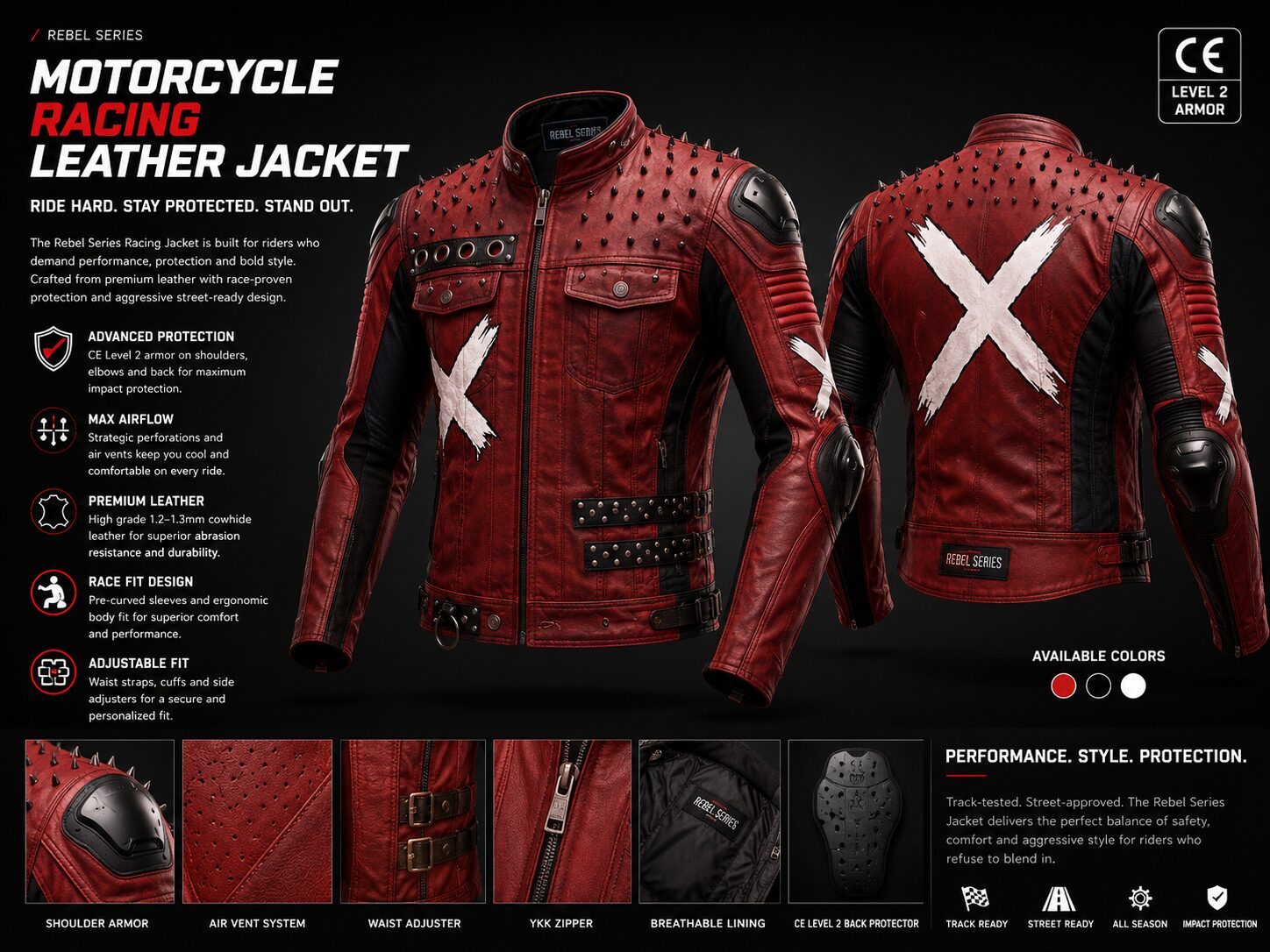 Rebel X Racing Leather Jacket