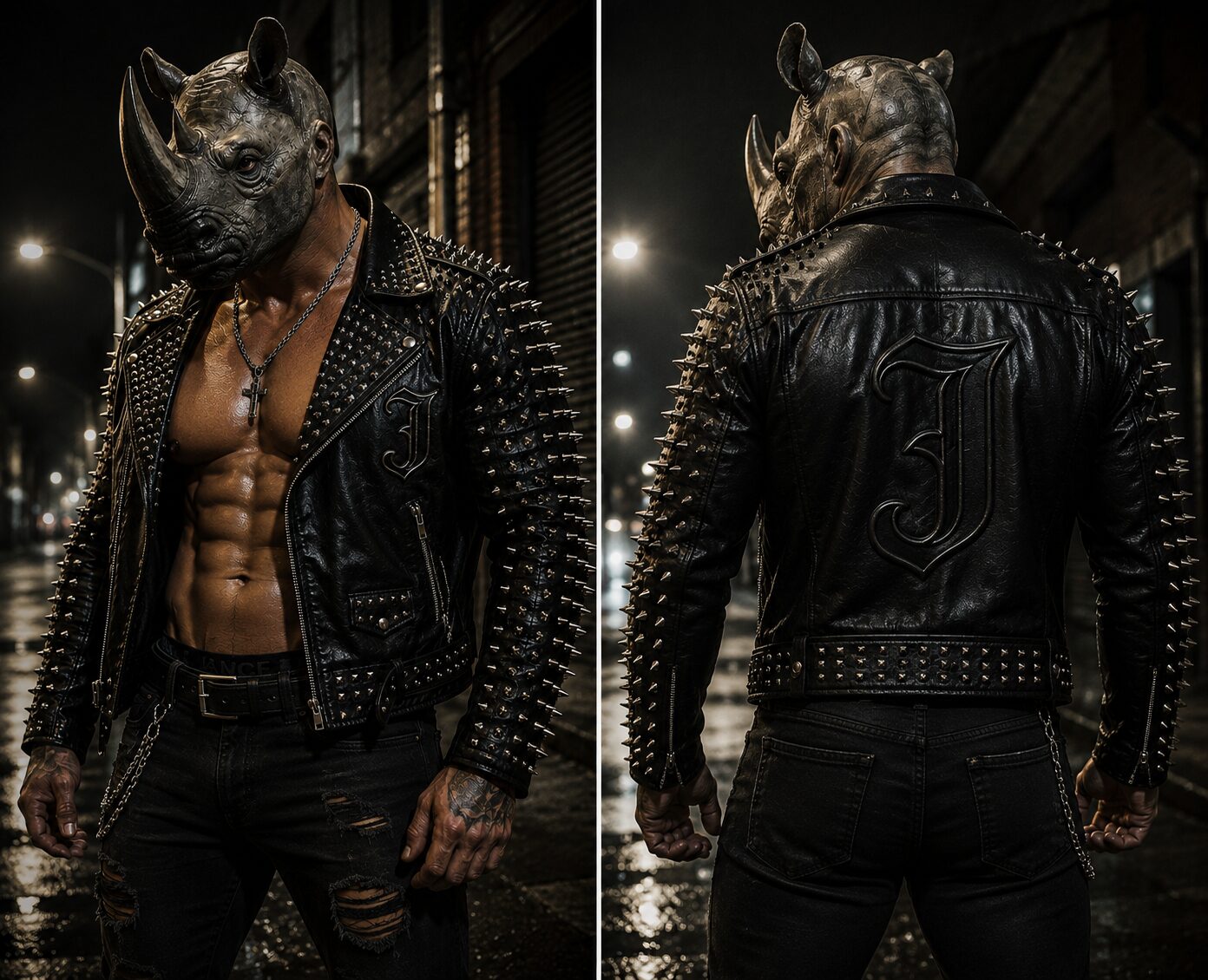 Rhino Reign Studded Leather Jacket