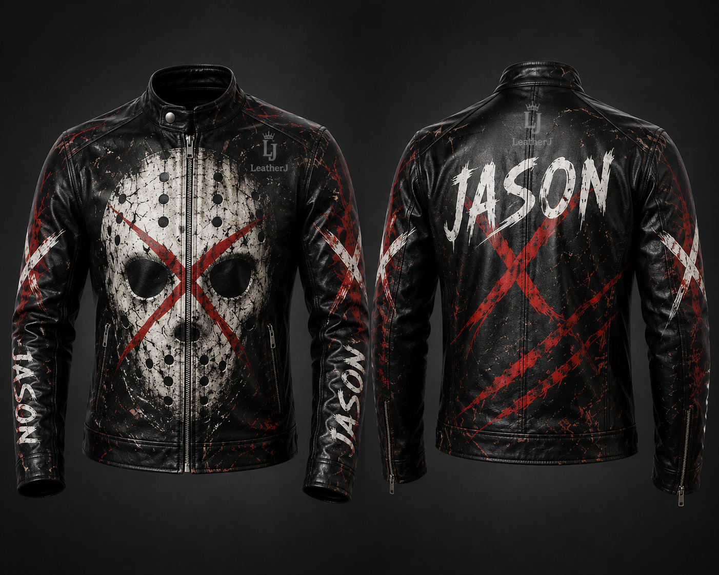 Jason X Printed Leather Jacket