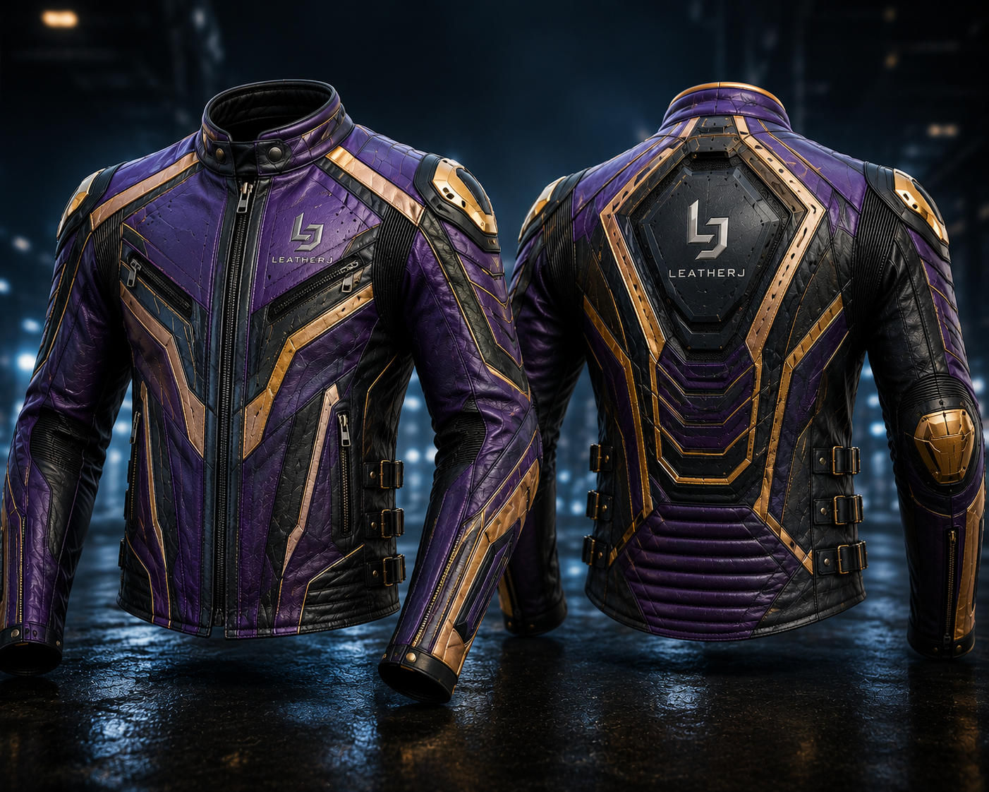 LeatherJ Imperial Vortex Motorcycle Leather Jacket