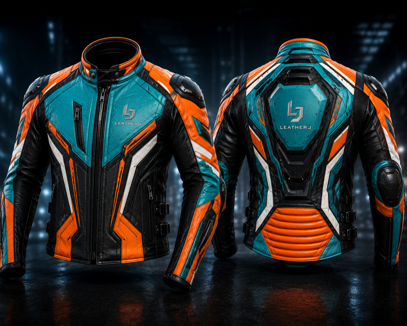 LeatherJ VoltRider X1 Motorcycle Leather Jacket