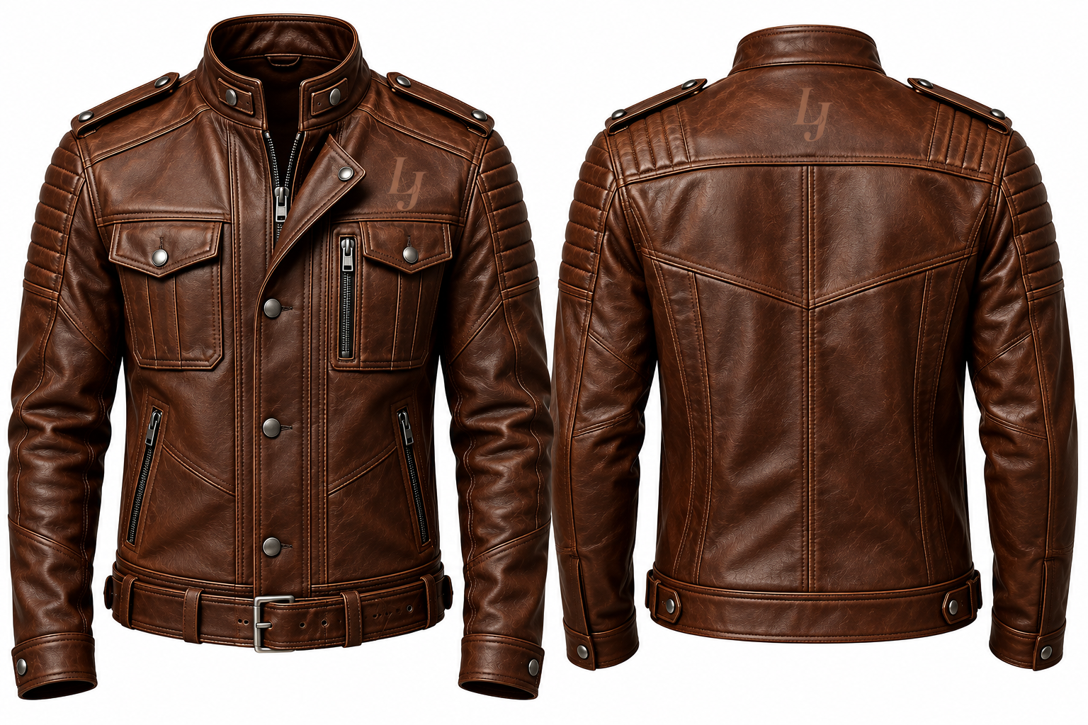 LeatherJ Men’s Premium Brown Leather Jacket – Urban Heritage Collection